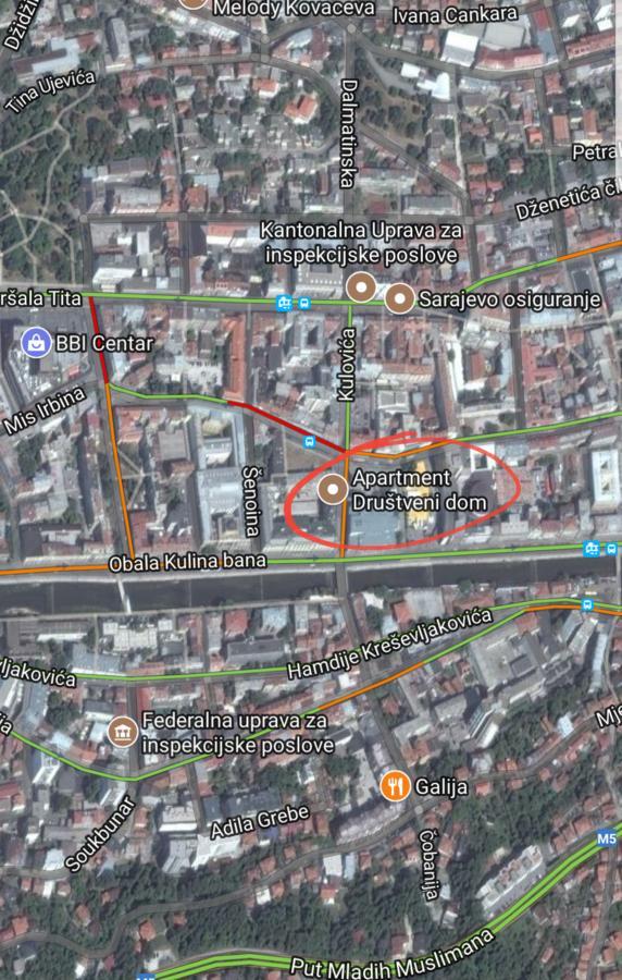 Apartment Drustveni Dom Сараево Экстерьер фото